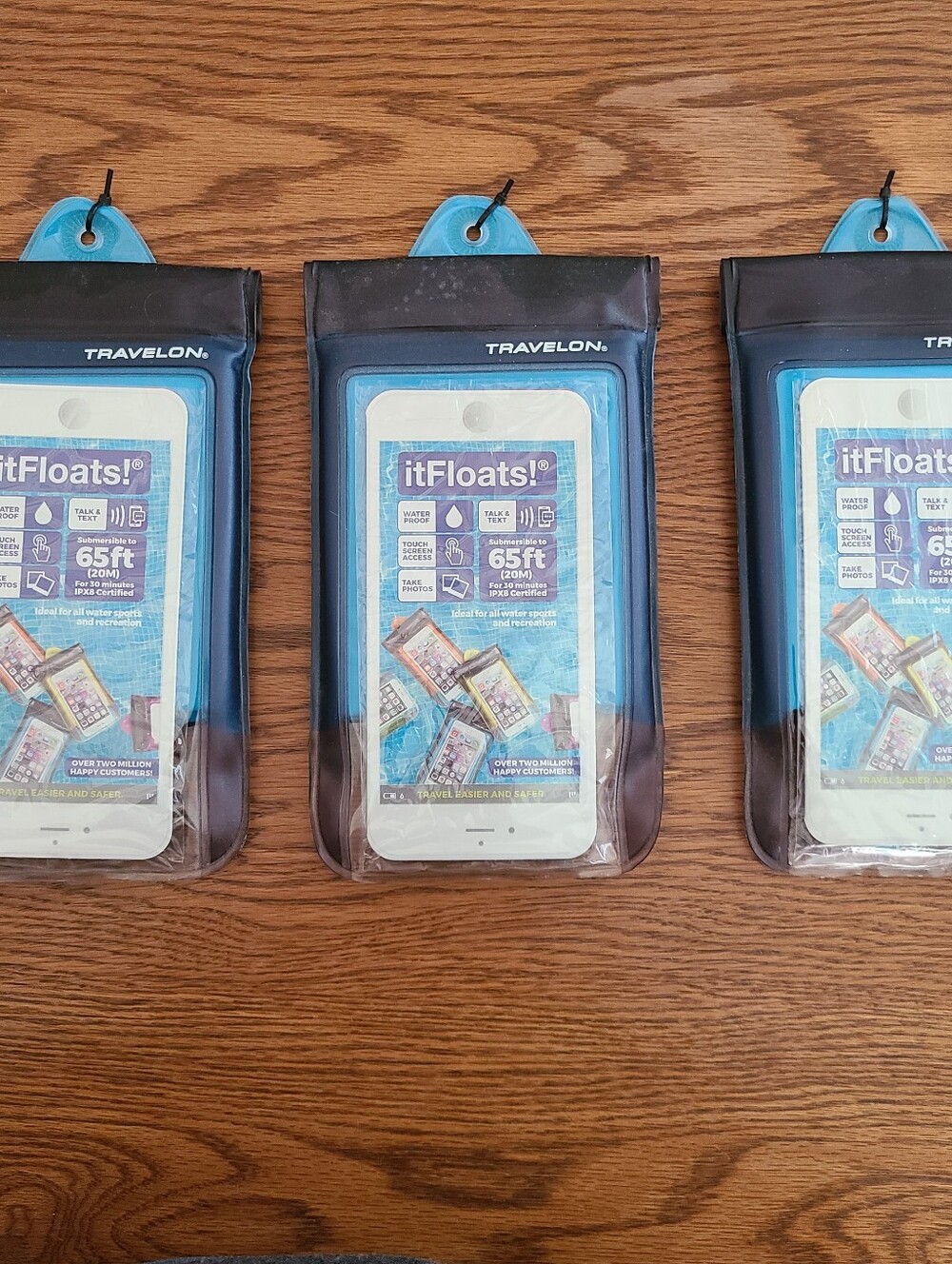 Travelon Clear Waterproof Phone Pouches - Bundle Of 3